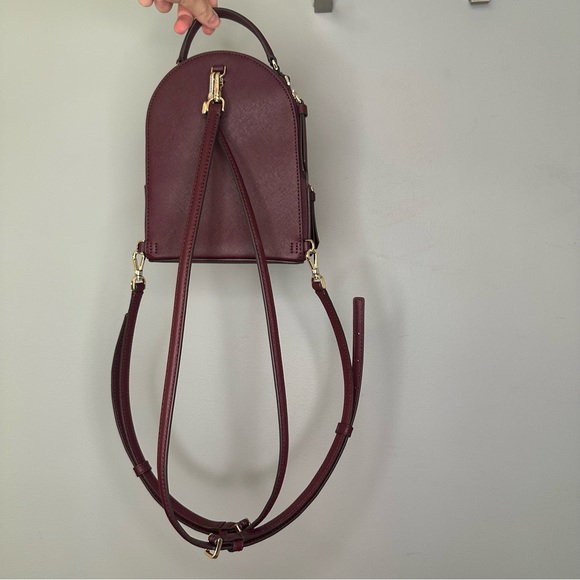 Kate Spade Cameron Mini Convertible Leather Backpack Cherrywood - Picture 6 of 10